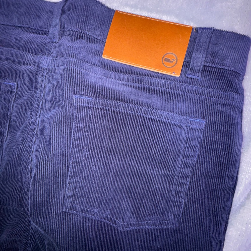 Vineyard Vines Boys 16 Corduroy Pants Navy Blue Classic Adjustable Waist 29x27 - Picture 10 of 12
